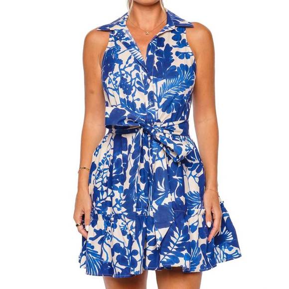 NEW CARA CARA hannah mini dress in evening mill reef - Picture 4 of 5